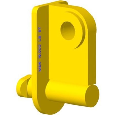MACHINING & WELDING BY OLSEN, INC. M&W Straight Container Lift Lug 12"L x 6"W x 8"H, Yellow - 19000 Lb. Capacity 15373